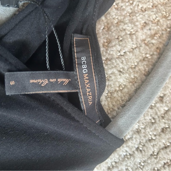 BCBGMAXAZARIA NWT Black 3/4 sleeve dress jersey Size Small - Picture 3 of 7